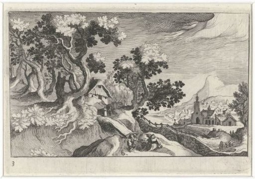 Landscape with several buildings