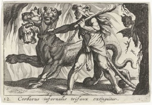 Hercules Catches Cerberus