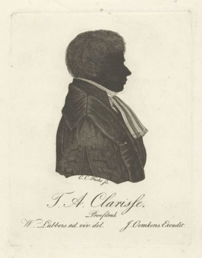Silhouette portrait of Theodorus Adrianus Clarisse