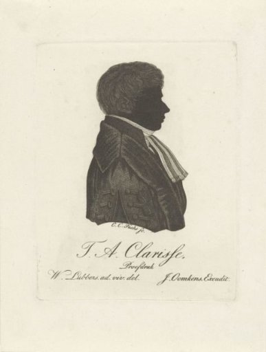 Silhouette portrait of Theodorus Adrianus Clarisse