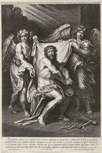 Christ as Man of Sorrows with Two Angels and Two Cherubim