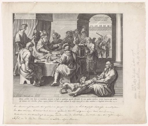 Lazarus Begging at the Feast of the Rich Man