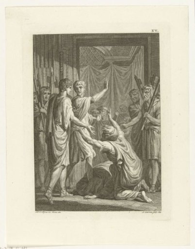 Two Germans kneeling before Germanicus
