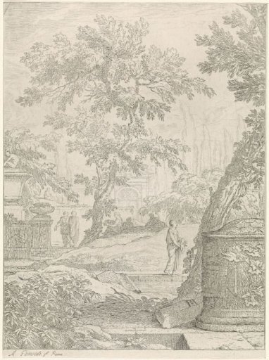 Mausoleum in an Arcadian landscape