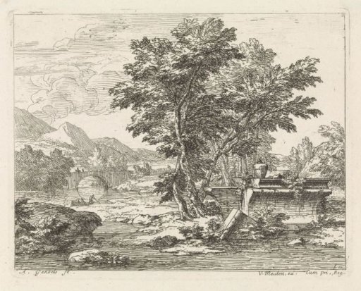 Landscape with a classical ruin