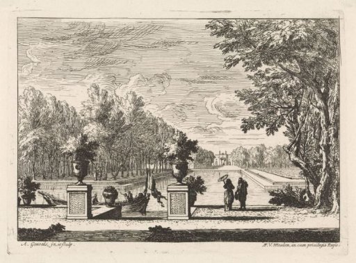 Garden with a constructed canal