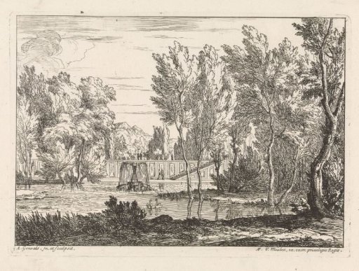 Pond in an architectural garden