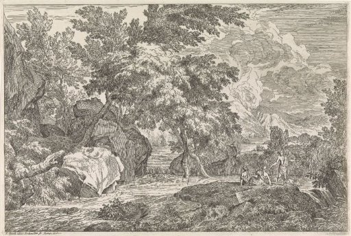 Arcadian landscape with a river