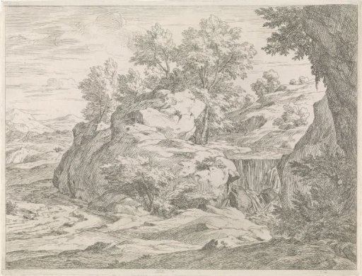 Landscape with a waterfall