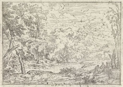 Landscape with ruins