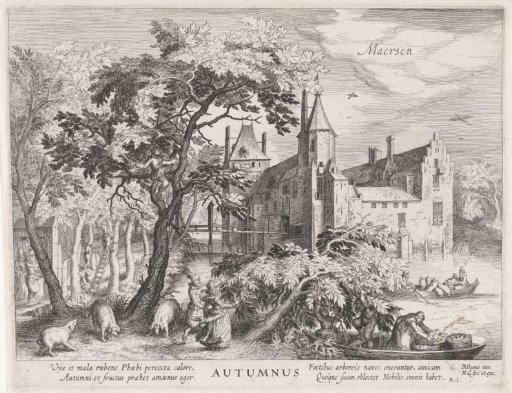 Autumn: View of Maarssen Castle