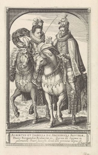 Double Equestrian Portrait of Albert and Isabella, Archduke and Archduchess of Austria