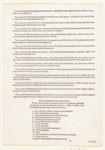 Text on the use of the arquebus in the Wapenhandelinghe van Roers Musquetten ende Spiessen (sheet B)