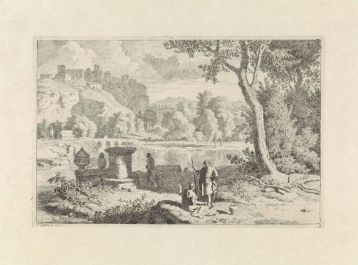 Arcadian landscape with a river
