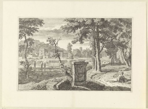 Arcadian landscape with ruins