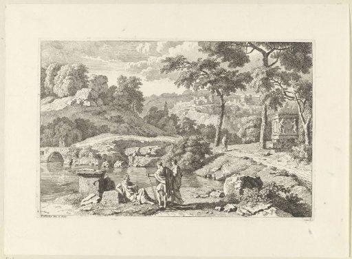 Arcadian landscape with ruins