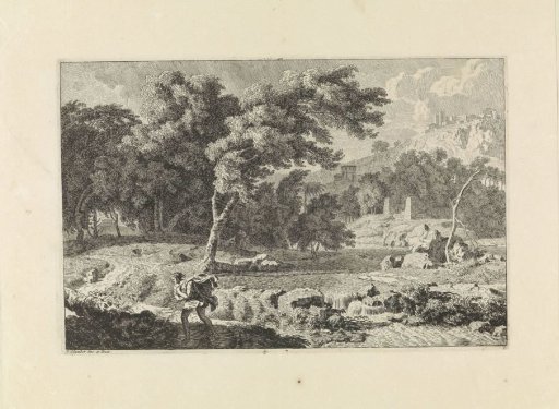 Arcadian landscape in a storm