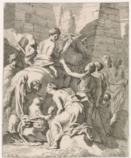 Cloelia escapes on the back of a stolen horse
