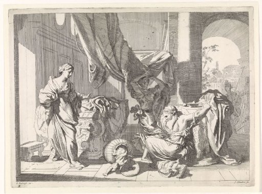 Herse and Agraulos Open the Basket with the Child Erichthonius