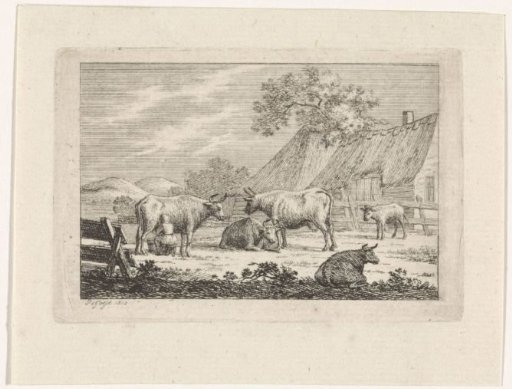 Farmyard with cows