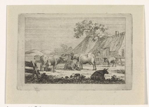 Farmyard with cows