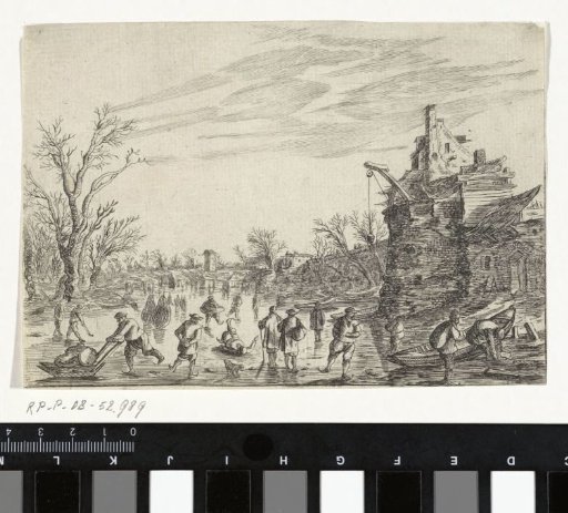 Winter Landscape with Ice Skating