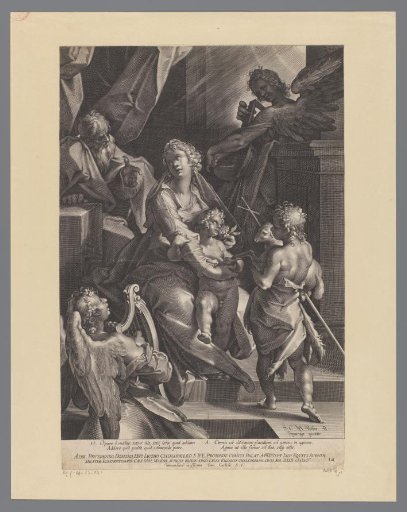 Holy Family with John the Baptist and two angels