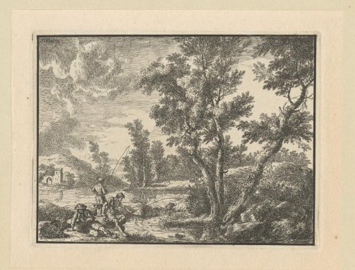Landscape with Fishermen on the Bank of a River