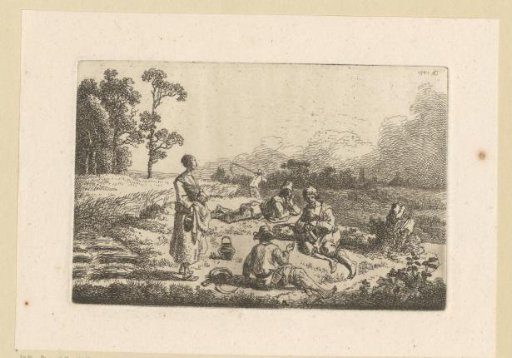 Resting mowers in a field