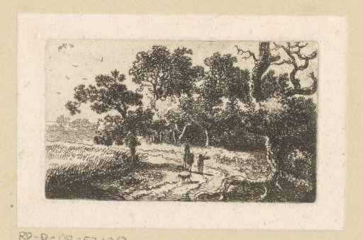 Landscape with travellers on a path
