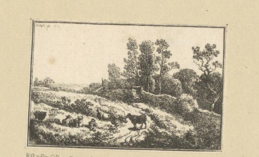 Landscape with cattle and a shepherd with a herd