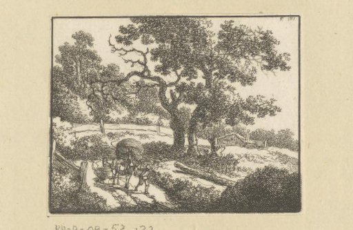 Landscape with a farmer and a laden cart