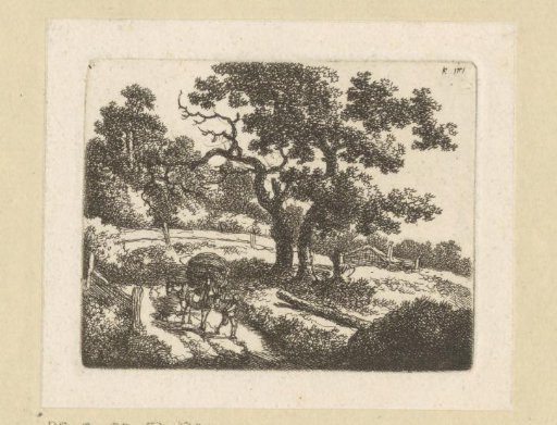 Landscape with a farmer and a laden cart