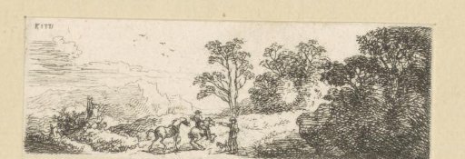 Landscape with a rider and a figure with a dog