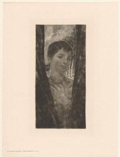 View through with portrait of an unknown woman