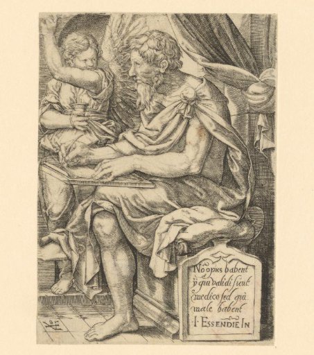Apostle Matthew writing the Gospel