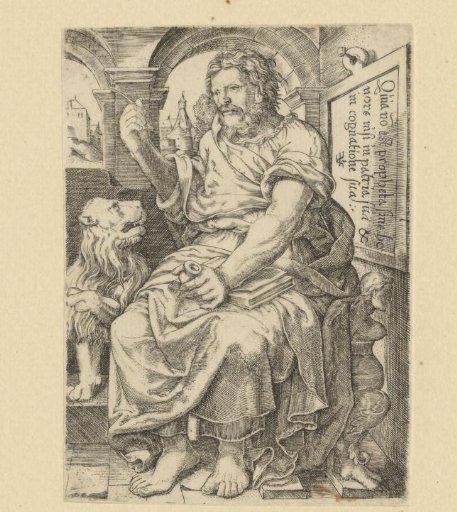 Apostle Mark writing the Gospel