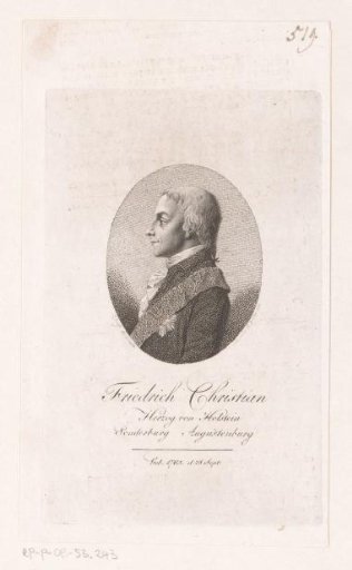 Portrait of Friedrich Christian, Duke of Schleswig-Holstein-Sonderburg-Augustenburg