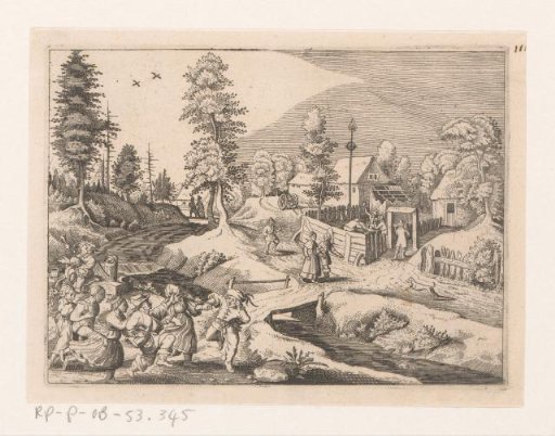 Landscape with a Procession of Dancing Peasants