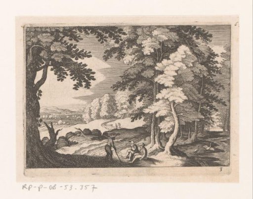 Conversation between three men at the edge of the woods