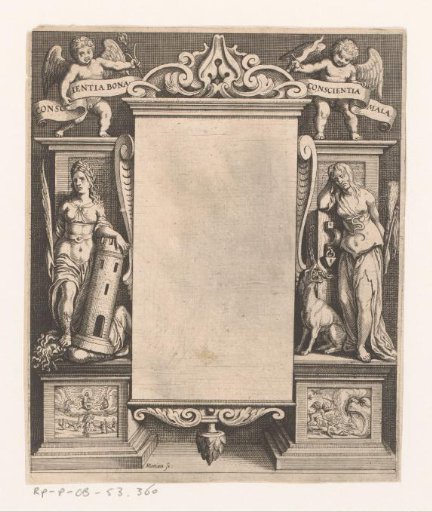 Blank title page with an allegory of the conscience