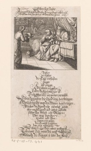 Elderly couple at the dining table