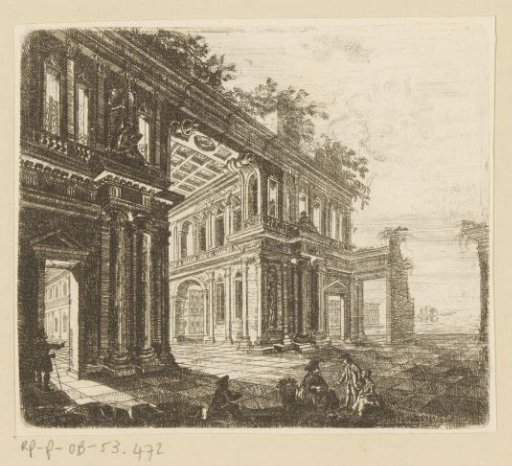 Fantasy Architecture with Several Figures