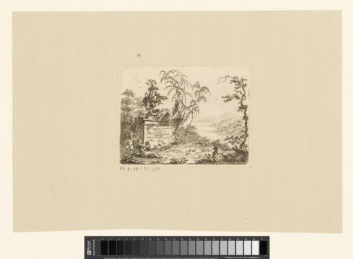 Landscape with Figures at a Monument and a River View