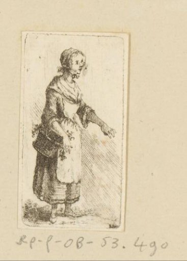 Young woman with basket on her arm