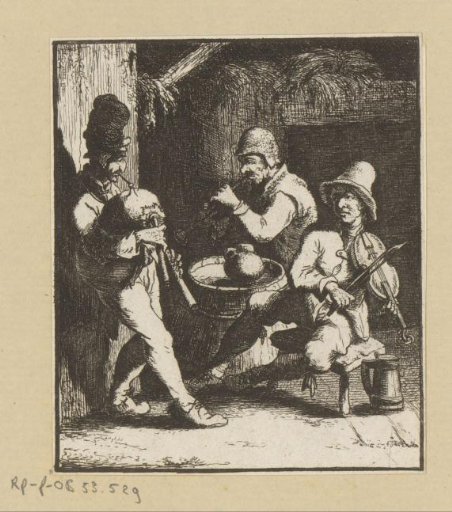 Three men making music