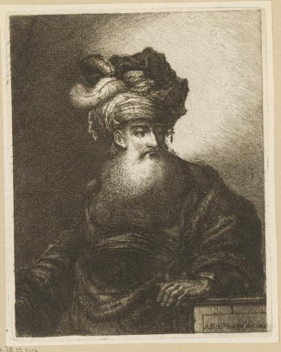 Old man with beard and turban