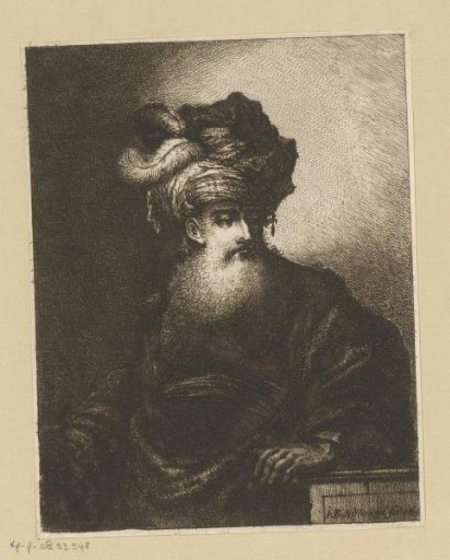 Old man with beard and turban