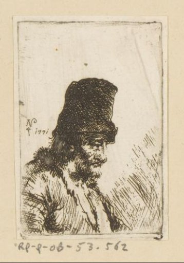 Man with tall cap