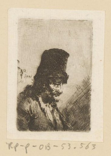 Man with a tall cap
